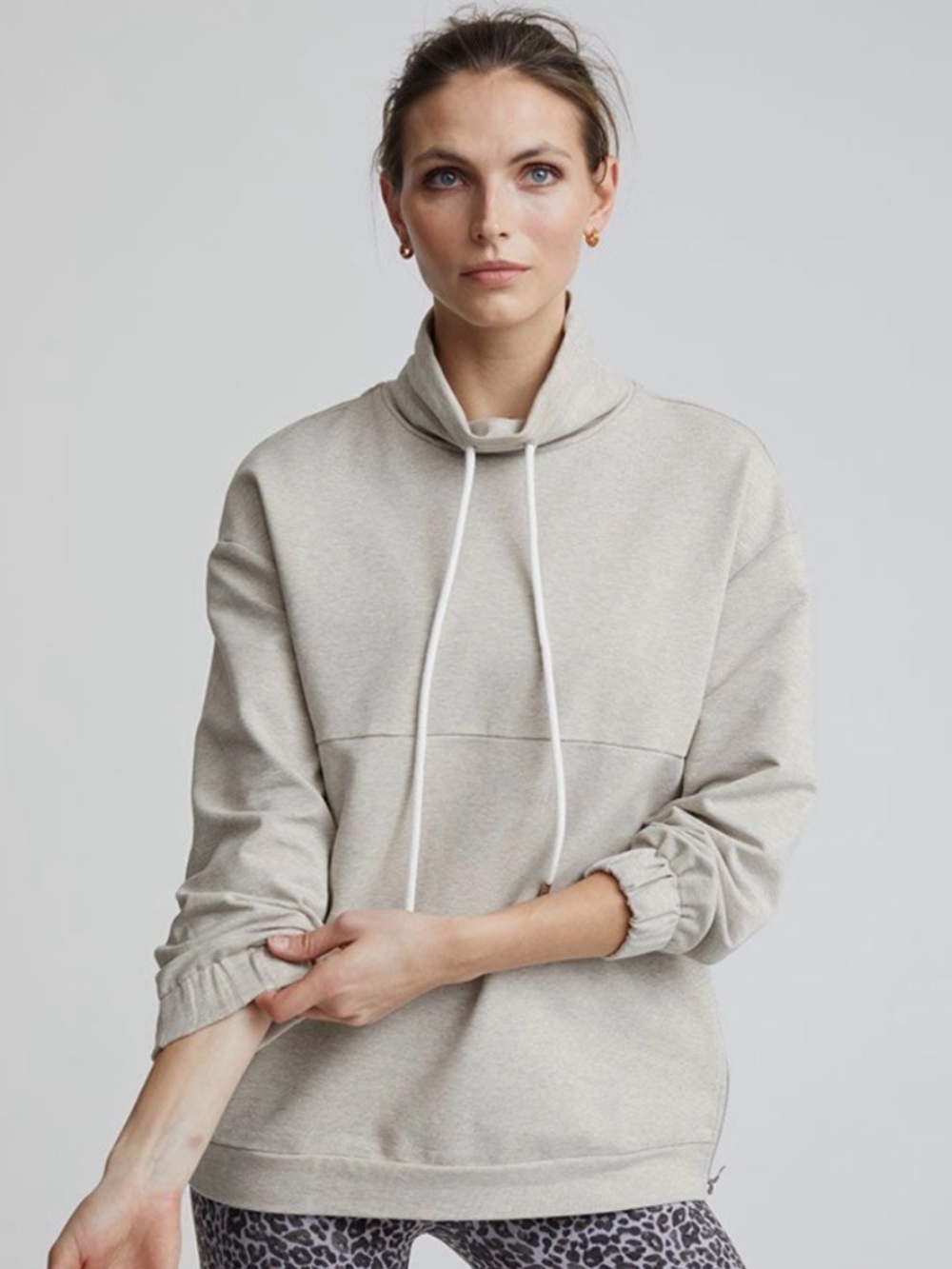 Varley Warwick Relaxed Funnel Neck Pullover Sweater, size medium